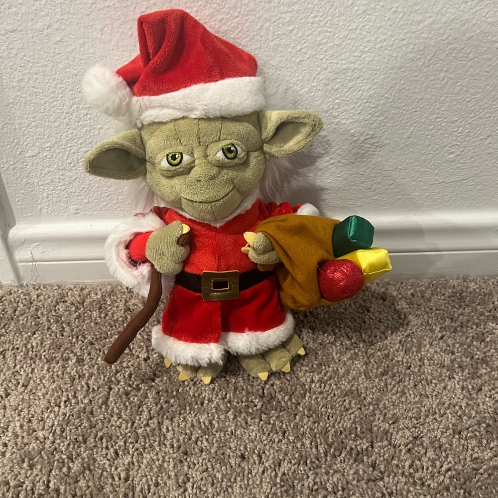 Small holiday Yoda just at animal was bought from Disneyland